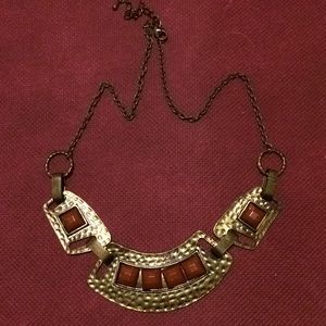 Hammered metal necklace